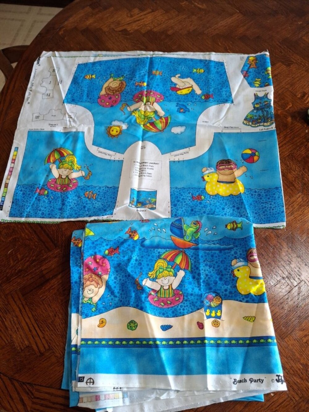 Jelly Bean Junction Beach Party Jumper and Fabric Panel Cut & Sew Fabric Panel